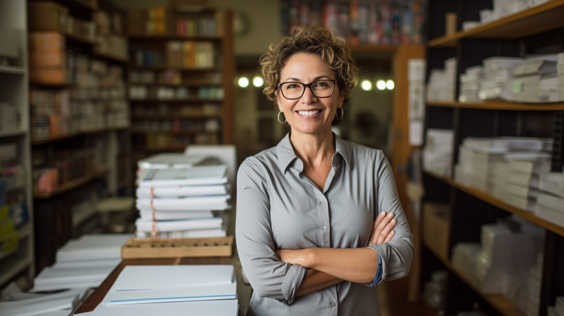 Professional business woman smiling